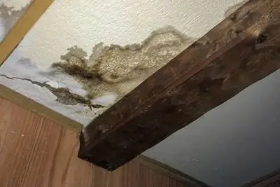 water-damaged timber beam repair